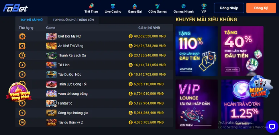 Cập nhật game và tính năng mới tại 79king3